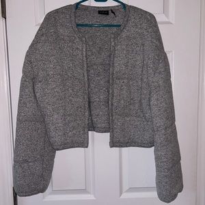 Out From Under Heather Gray Bomber Jacket - Women’s Size Small